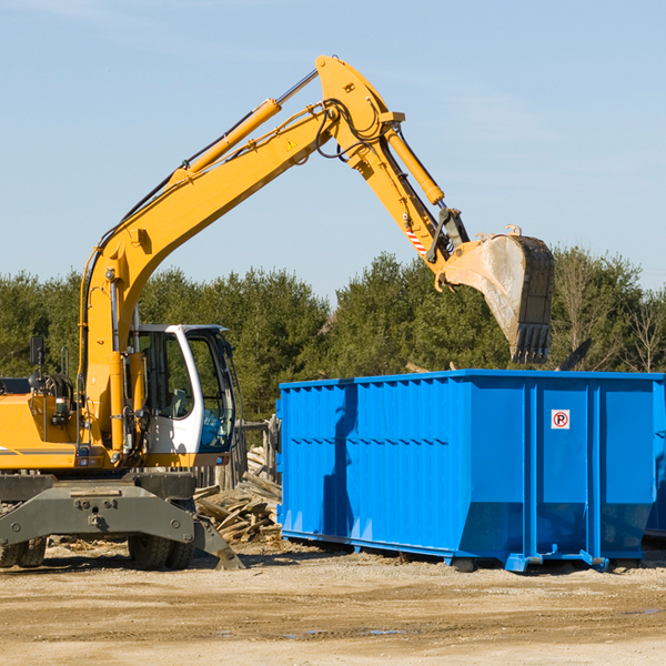 are there any restrictions on where a residential dumpster can be placed in Clear Creek